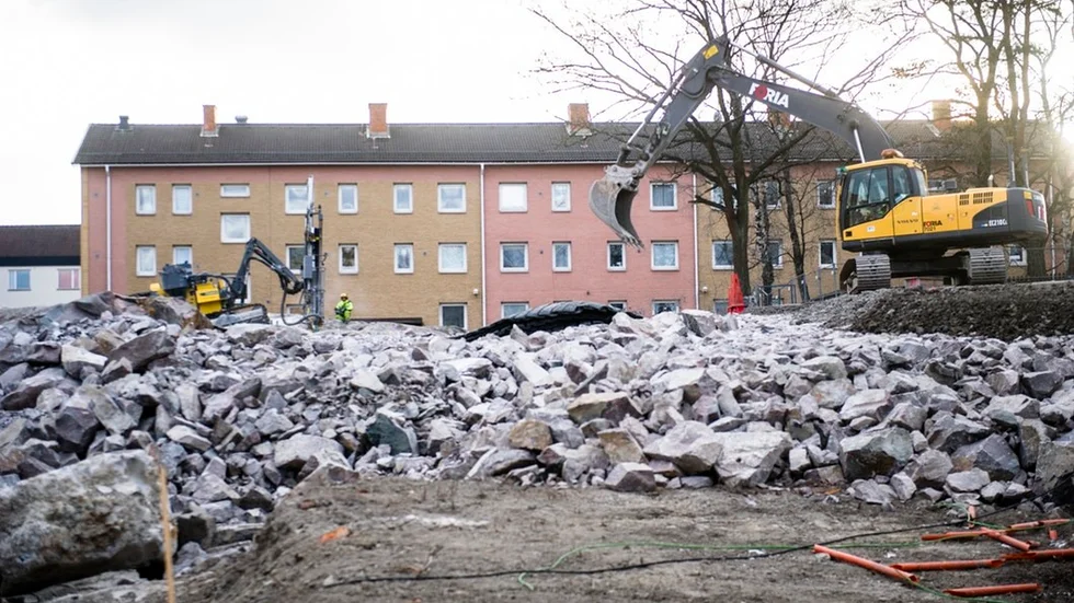 Just nu byggs ett nytt hus med lägenheter i centrala Oxelösund.