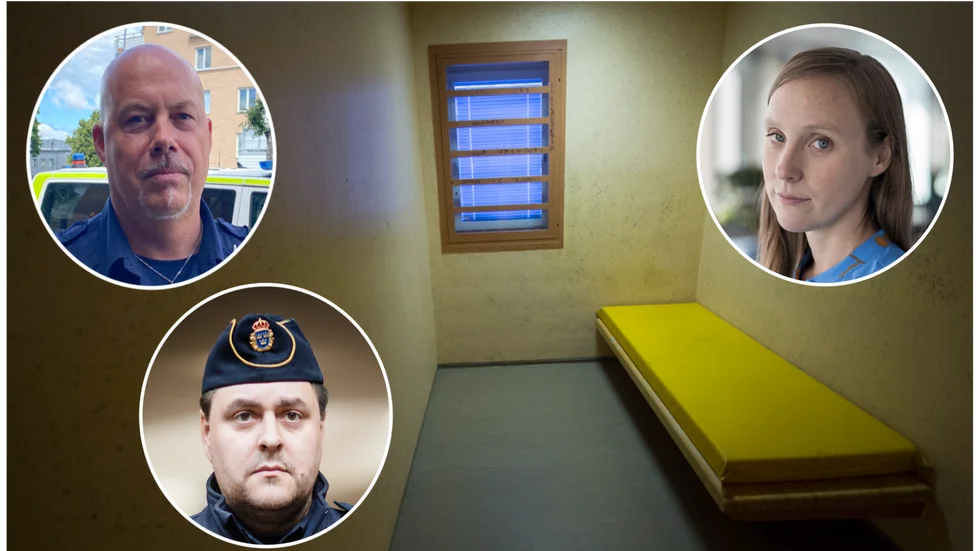En man som inte är misstänkt för brott har suttit i polisens arrest i 14 dygn.  