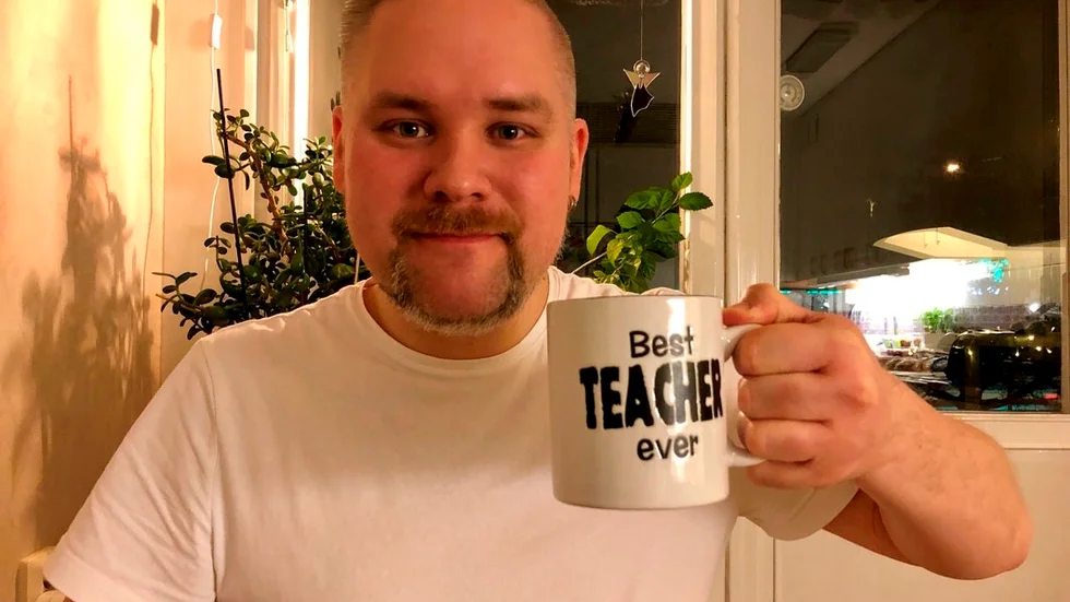 Niclas Ragnarsson hemma i köket på Stenkvistavägen i Eskilstuna.