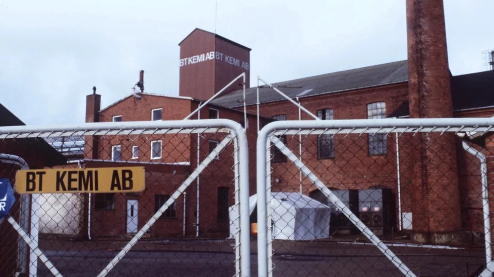 BT kemis fabrik i Teckomatorp år 1978.