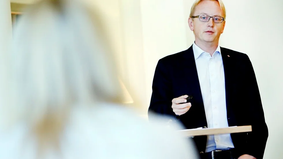 Katrineholmaren och ordföranden i Finansutskottet Fredrik Olovsson (S) presenterade regeringens budget i Eskilstuna under onsdagsförmiddagen.