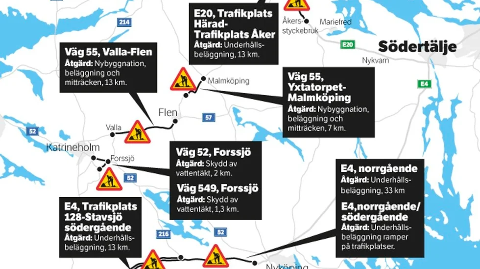 grafik vägarbeten