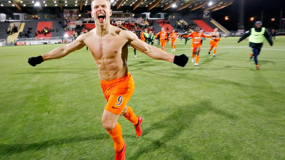 Saken är klar. AFC Eskilstuna är klart för Allsvenskan och segerskytt blev förre BP-spelaren Bajram Ajeti som vrålar ut glädjen efter slutsignalen.