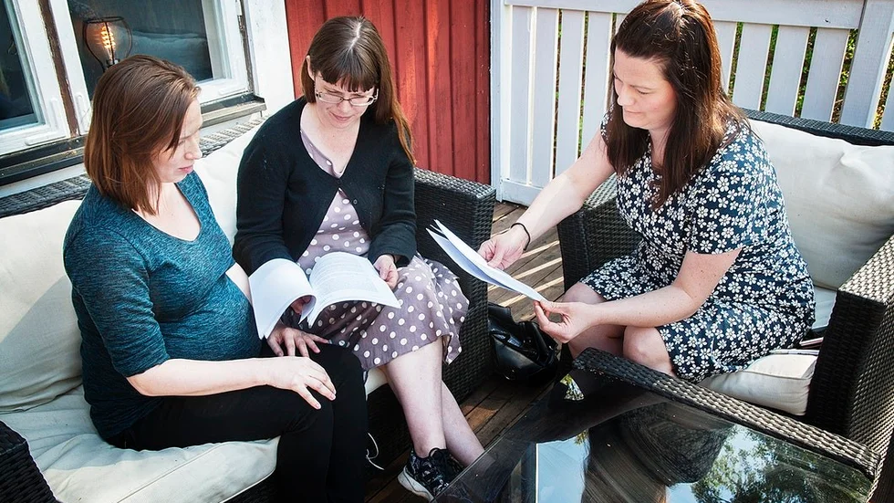 Nettan Nord, Therése Lemón och Cecilia Werner från Tystberga föräldraråd.