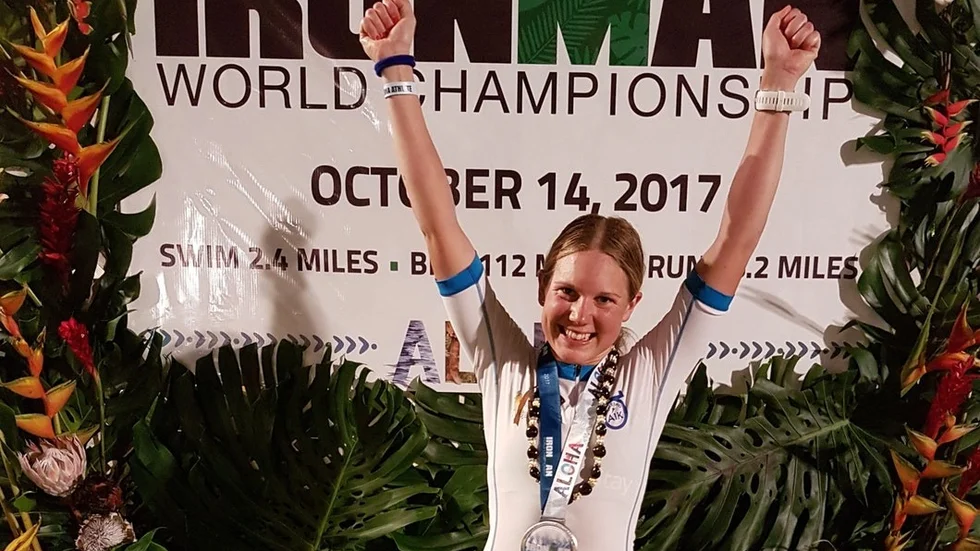 Ida Larsson nöjd efter målgången i Ironman-VM.