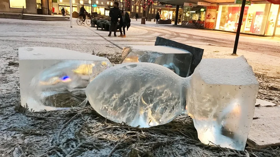Iskonsten, som skapats av konstnärerna Julia Adzuki och Patrick Dallard, totalförstördes efter tio dagar.