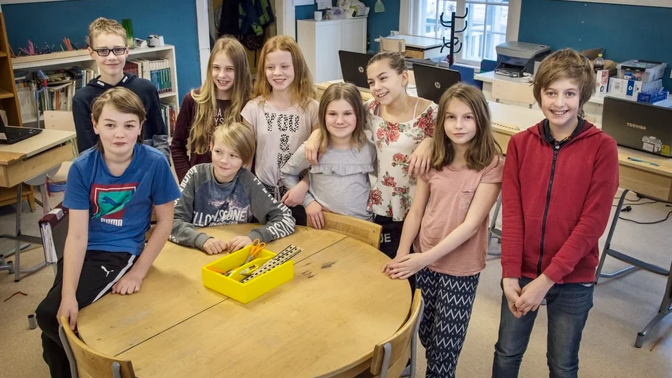 Klass 5 på Dunkers skola är taggade inför Vi i Femman. De har bland annat laddat upp med att spela frågesportspelet med samma namn.