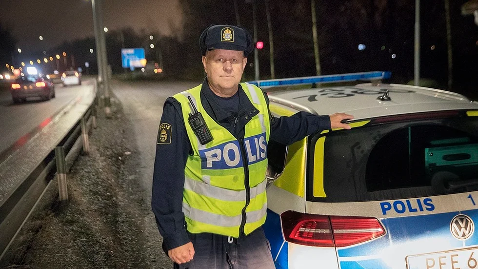 Stefan Tranemyr, trafikpolis i Nyköping.