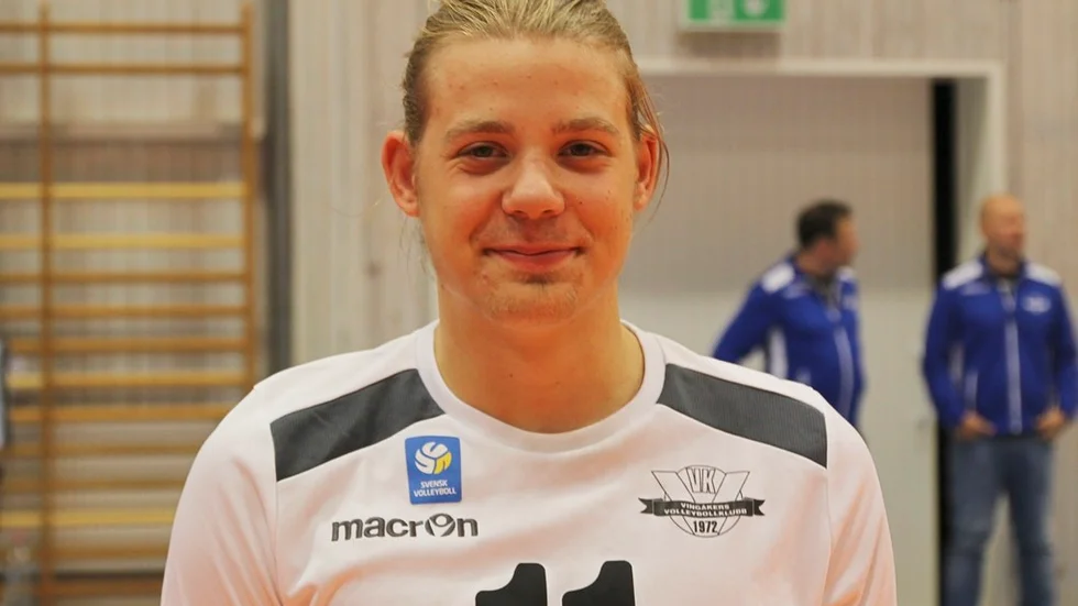 Hugo Grave, en av tio spelare i VVK-laget som åkte till Södertälje och junior-SM i helgen.