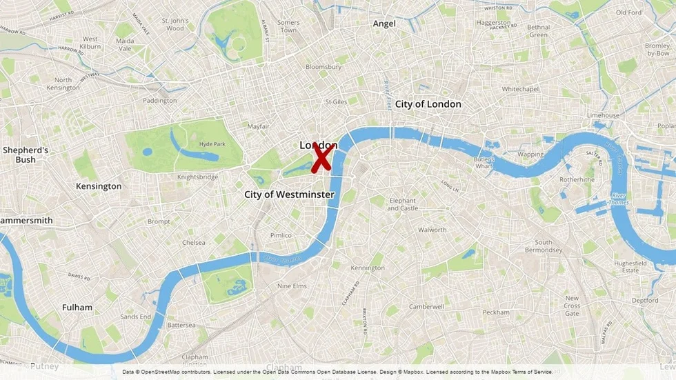 Regeringskvarteren Whitehall i London.