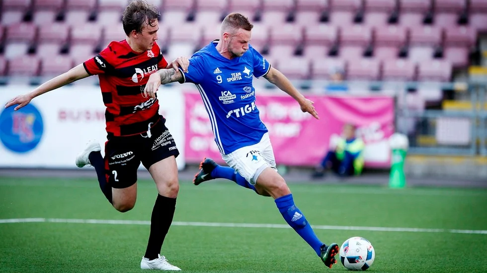Sebastian Nygårds var tillbaka efter skada i blåvita IFK Eskilstuna och blev målskytt direkt. Arkivfoto: Veronica Karlsson