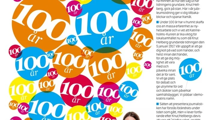 Katrineholms-Kuriren fick i 100-årspresent en pengagåva som ska resultera i ett konstverk i mediehuset.