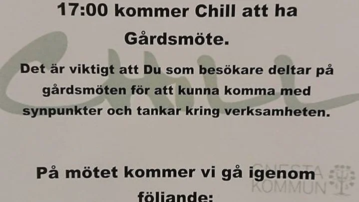 Fritidsgården Chill planerar att införa en regel om svenska som enda språk på gården.