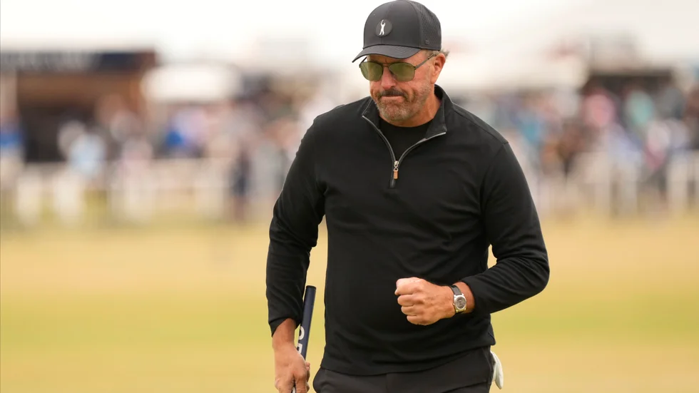 Phil Mickelson under British Open. Arkivbild.