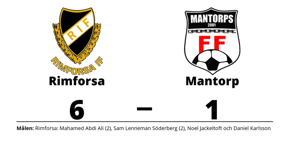 Rimforsa IF B vann mot Mantorps FF B