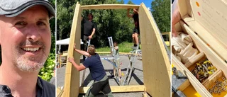 Nu byggs futuristisk kupol i Rejmyre – alla invånare i bruksorten inbjuds att delta i det sociala konstprojekt