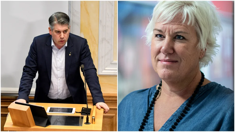 Niklas Borg (M) och Kristina Edlund (S) tycker båda det är bra att de åtalade männen döms till kännbara fängelsestraff. 