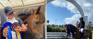 Märta, 9, yngst i sadeln – knep andraplats