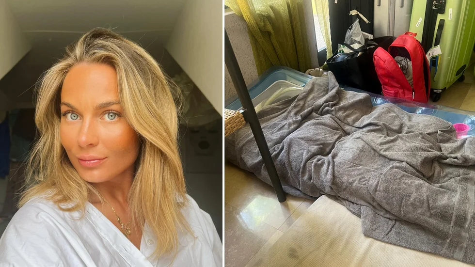 Johanna Thörnlund från Enköping har hamnat mitt i extremvädret på Rhodos. 