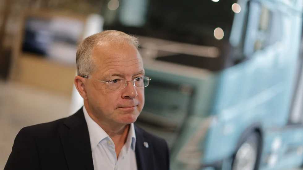Lastbilskoncernen AB Volvo, med vd Martin Lundstedt, rapporterar nya kvartalssiffror. Arkivbild.