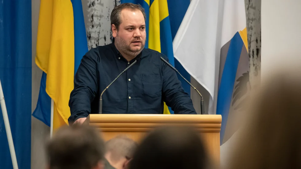 Elias Hallén (MP), ordförande i Föreningen Norden, Motala