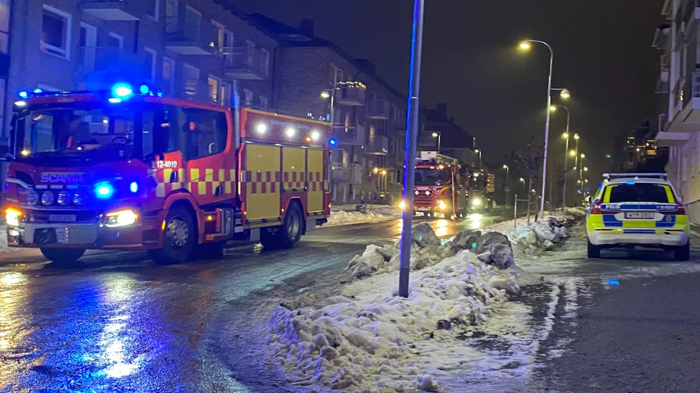 Larmet inkom klockan 19.20.