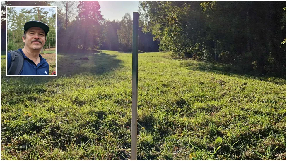 Robert Nilsson är glad över beskedet från RF (Riksidrottsförbundet) som gett föreningen Nyox Vipers 125 000 kronor i bidrag för att anlägga en discgolfbana på Ekensberg.