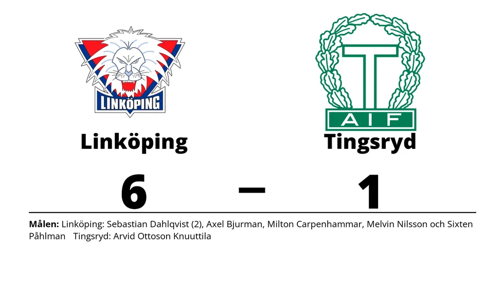Linköpings HC vann mot Tingsryds AIF