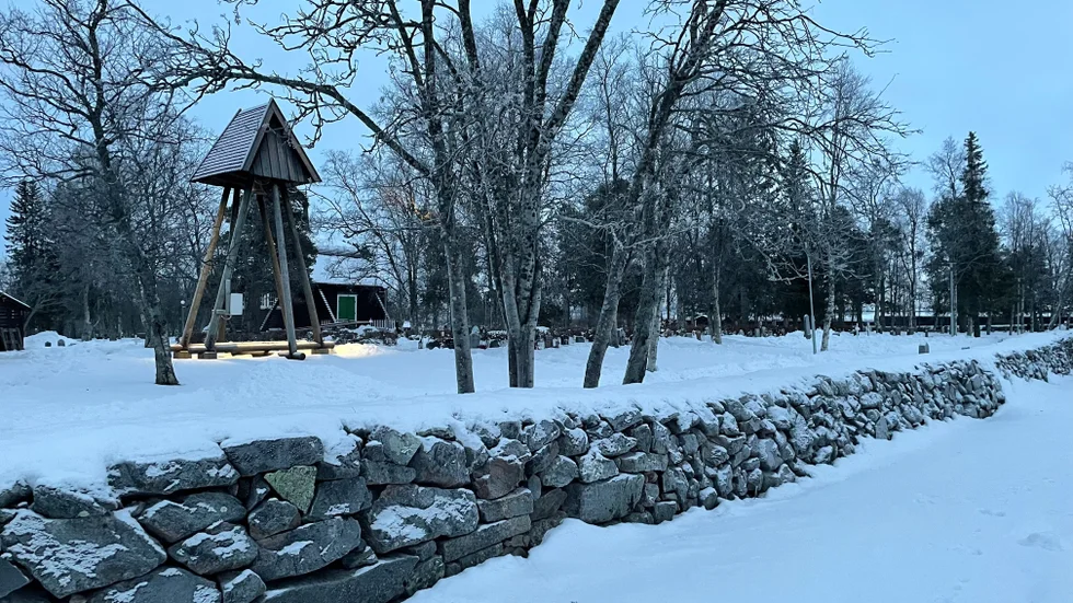 Kyrkogården i Kiruna. Där mannen nu vilar.