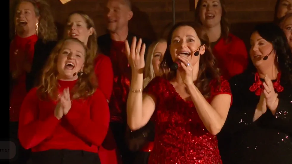 Maria Wallander i Återskens julkonsert.