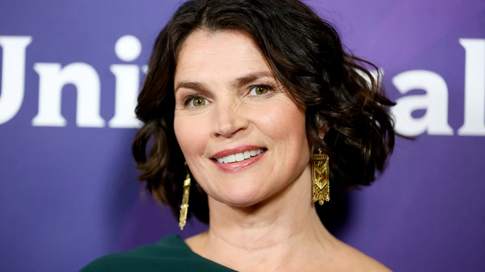 Julia Ormond på en pressträff 2016.