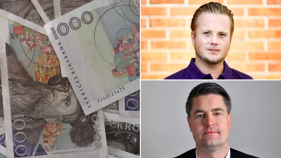 Sverigedemokraterna Anton Berglund, gruppledare Sörmland, och Oscar Sjöstedt, ekonomisk-politisk talesperson.