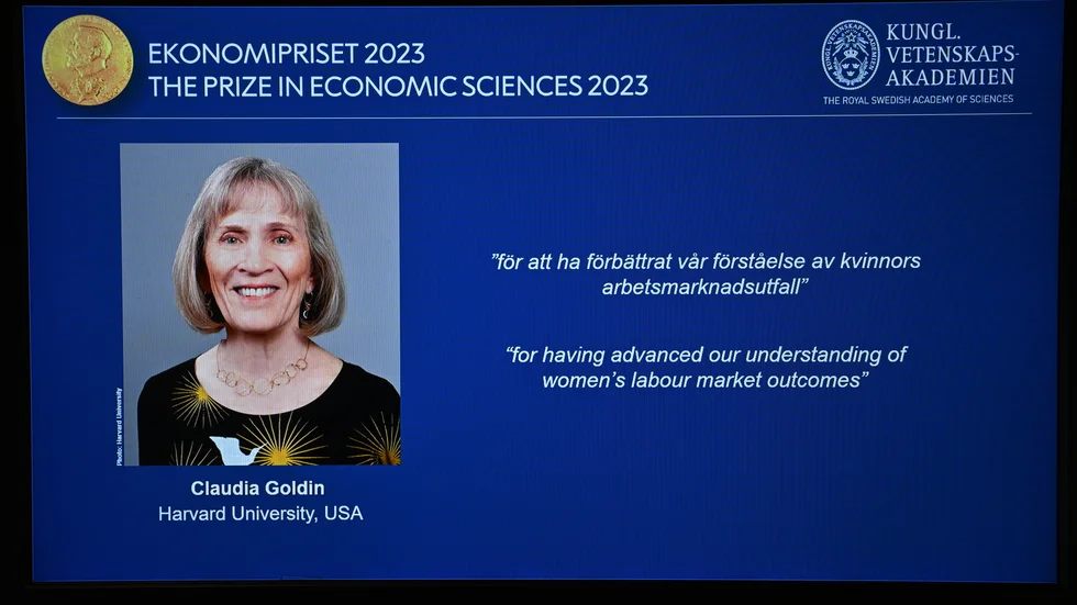 Årets Nobelpris i ekonomi går till Claudia Goldin, Harvard University.