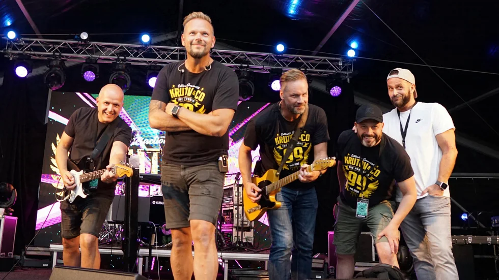 Krutov & Co. Från vänster: Thomas Ask, Pär Öhlin, Magnus Olofsson, Jarmo Aimoson oc Roger Carlsson.