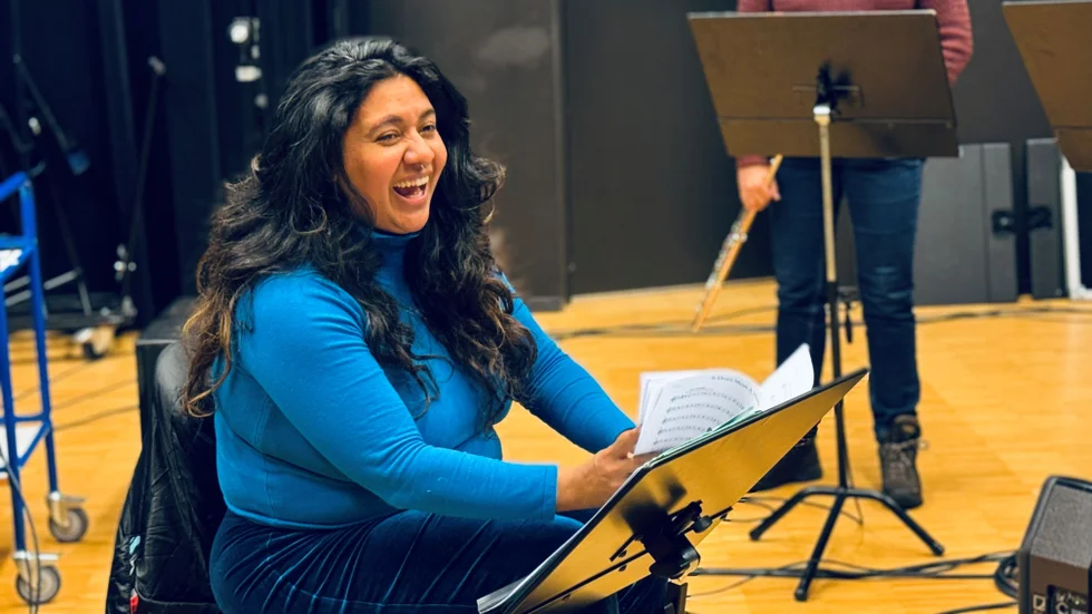 Kristin Amparo samarbetar med en ensemble från Scenkonst Sörmland i konserten "Ella Fitzgerald - jazzens drottning".