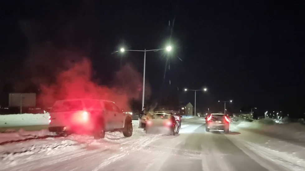 En kollision inträffade vid Örnäsrondellen på fredagen.