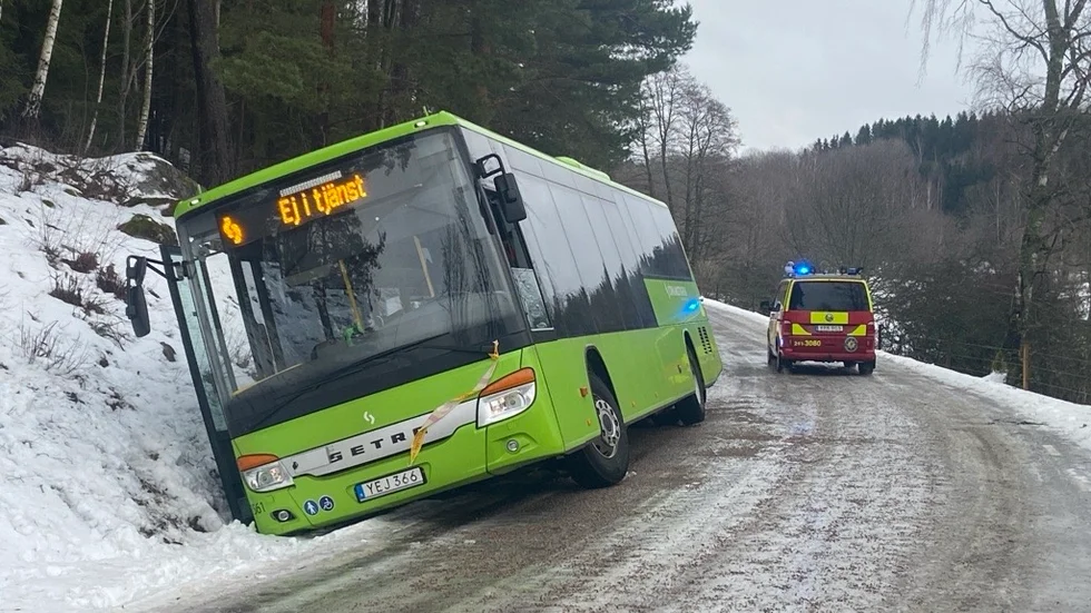 I januari välte en buss på sträckan.