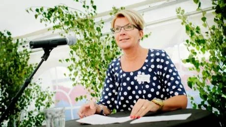 Samverkan ger styrka. Kristina Olsson, ordförande i Viruddens utveckling AB, berättade om fördelarna med samverkan.