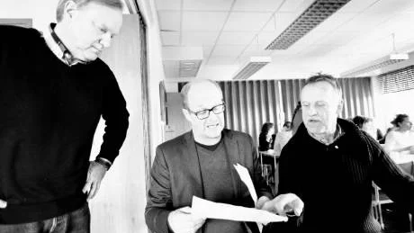 Rolf Andersson, biträdande rektor på Lövsta, Bo Kristiansson, rektor på Komvux och Kjell-Åke Hemph, planerare på Komvux.