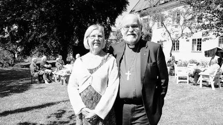 Eva och Sven-Bernhard Fast hade öppet hus på Biskopsgården i lördags.