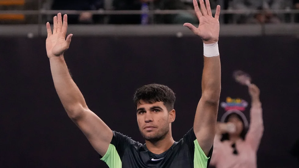 Carlos Alcaraz är redo att börja spela tennis igen efter att ha varit skadad. Arkivbild.