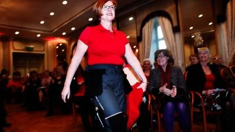 Cecilia Schelin Seidegård. Talade om "kompetenta kvinnor" och ställde upp som modell.