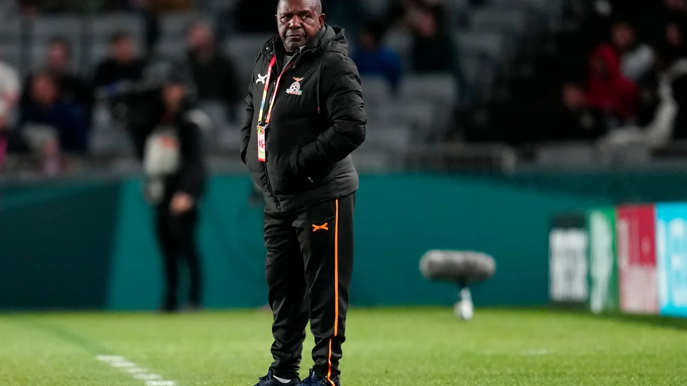 Zambias förbundskapten Bruce Mwape under fotbolls-VM.