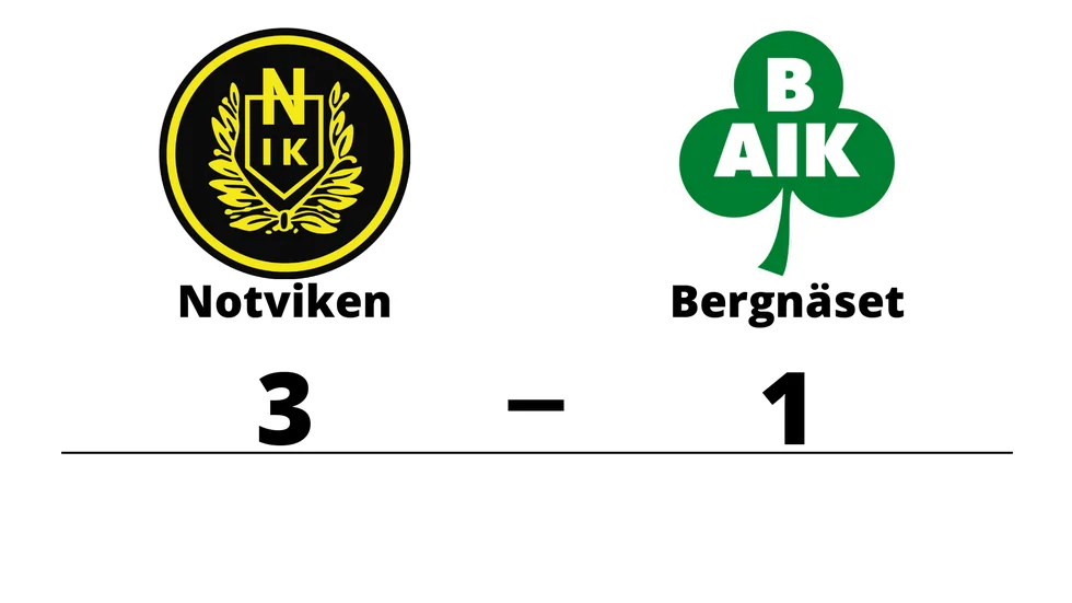 Notvikens IK vann mot Bergnäsets AIK 2