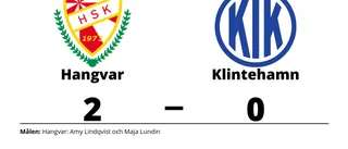 Hangvar toppar tabellen efter seger