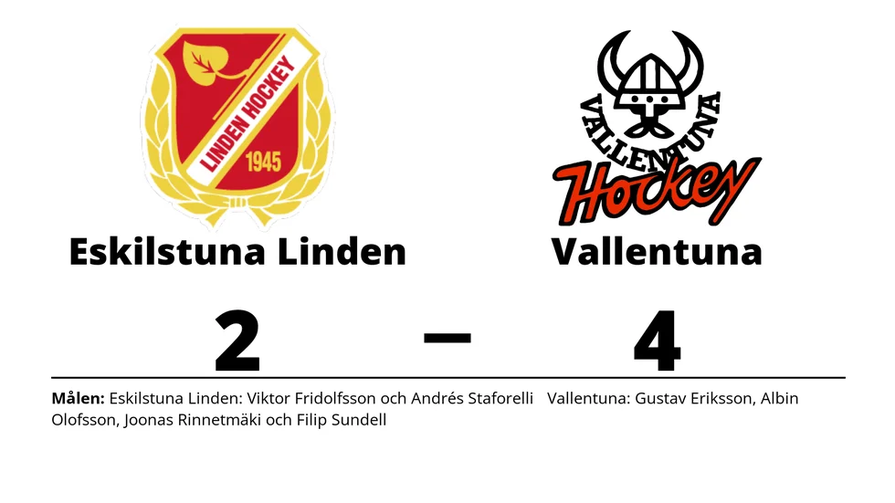 Eskilstuna Linden Hockey förlorade mot Vallentuna Hockey