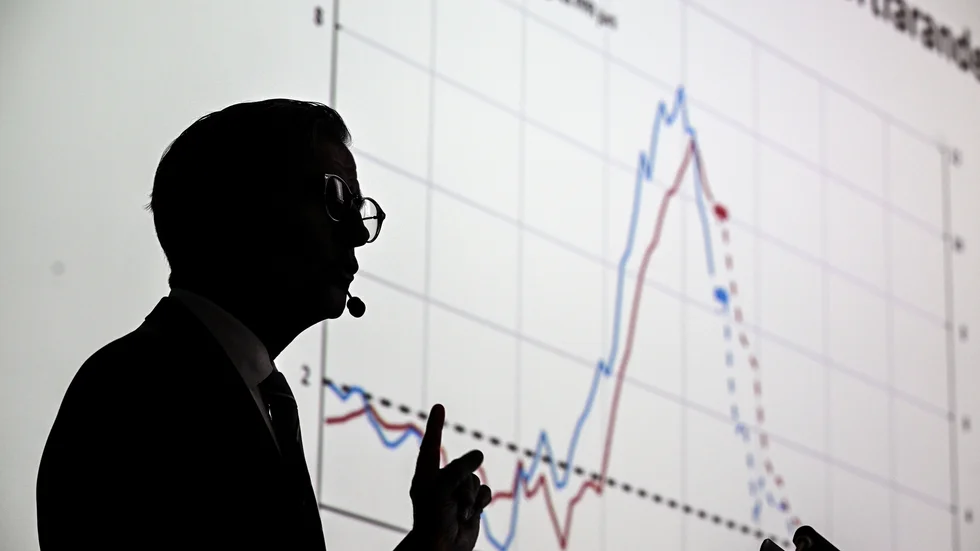 Inflationen ser ut att vara på väg nedåt efter en rekordsnabb höjningssvit av styrräntan från Riksbanken, med Erik Thedéen. Arkivbild.
