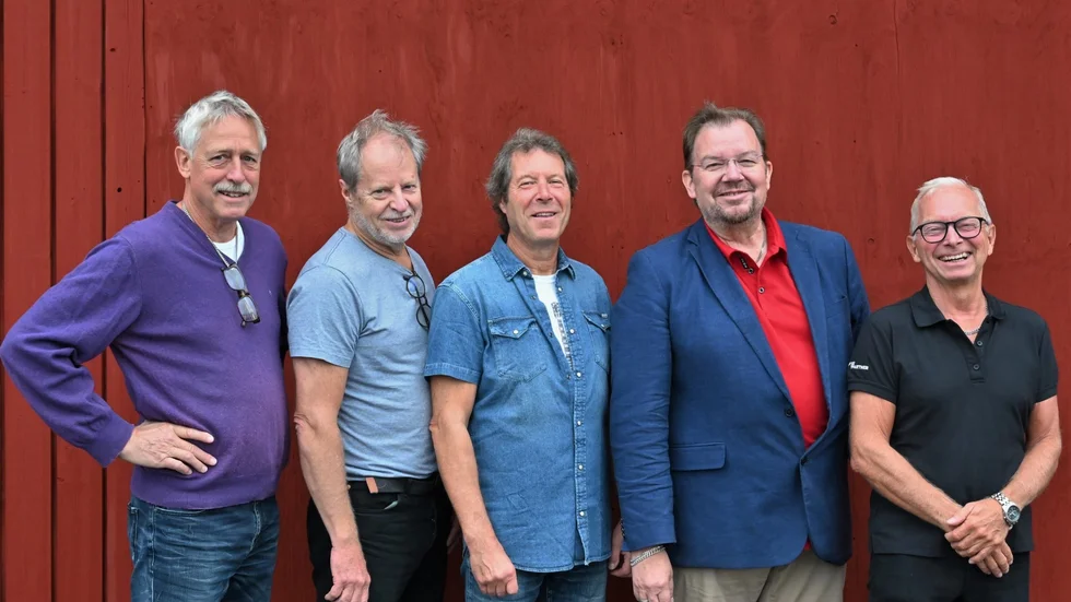 Rekordåren-ensemblen, fr v ”Grosse” Grotherus, Hans Bäckström, Roland
Morell, Mikael Jansson och Johan Smith.