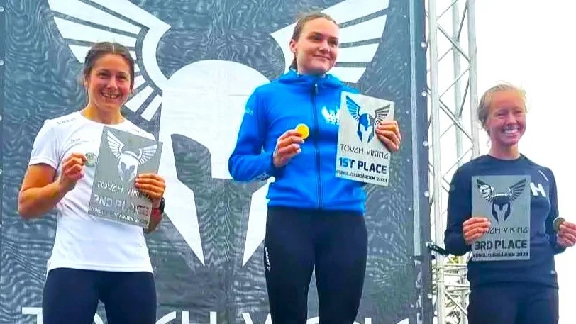 Malin Dahlbäck strålade av lycka när hon genomförde SM-tävlingen på ett mästerligt sätt.