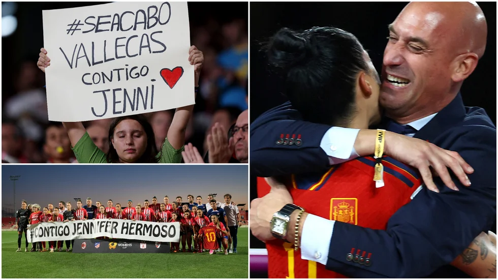 Luis Rubiales kramade och kysste VM-hjälten Jennifer Hermoso efter finalsegern mot England. Beteendet utlöste ett ramaskri runt om i världen och många kräver Rubiales avgång.